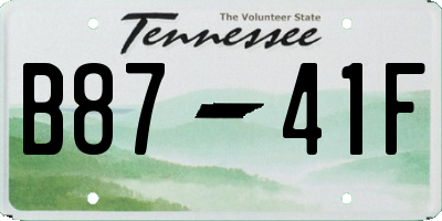 TN license plate B8741F