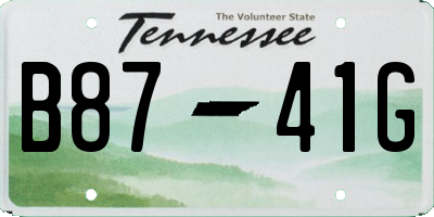 TN license plate B8741G