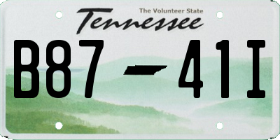 TN license plate B8741I