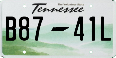 TN license plate B8741L
