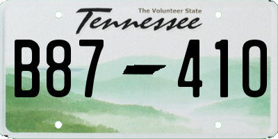 TN license plate B8741O