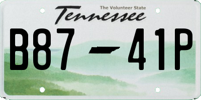 TN license plate B8741P