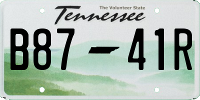 TN license plate B8741R