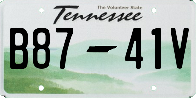 TN license plate B8741V