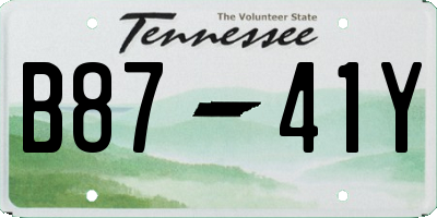 TN license plate B8741Y