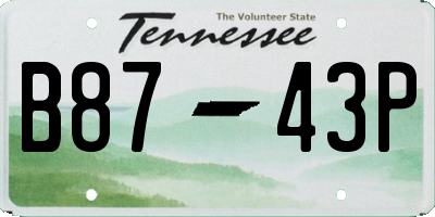 TN license plate B8743P