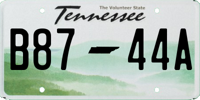 TN license plate B8744A