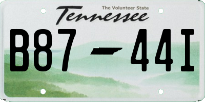 TN license plate B8744I