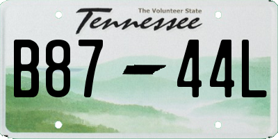 TN license plate B8744L