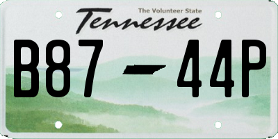 TN license plate B8744P