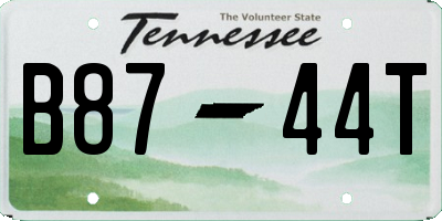 TN license plate B8744T
