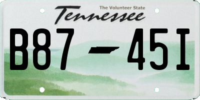 TN license plate B8745I