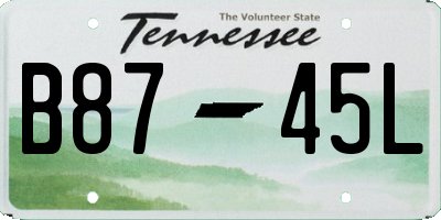 TN license plate B8745L