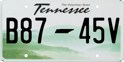 TN license plate B8745V