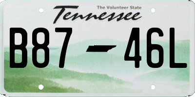 TN license plate B8746L