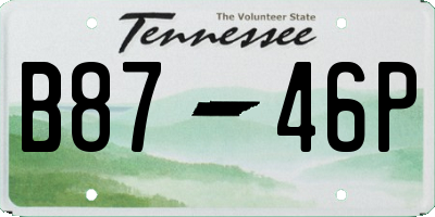 TN license plate B8746P