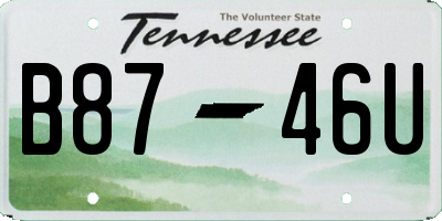 TN license plate B8746U