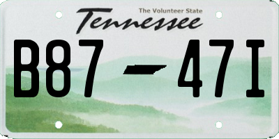 TN license plate B8747I