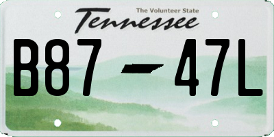 TN license plate B8747L