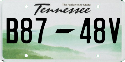 TN license plate B8748V