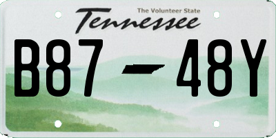 TN license plate B8748Y