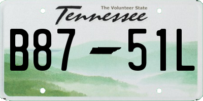TN license plate B8751L