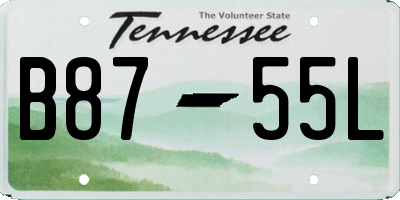 TN license plate B8755L