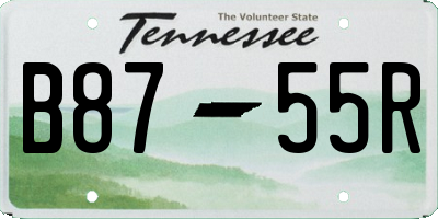TN license plate B8755R