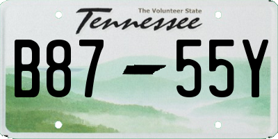 TN license plate B8755Y