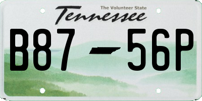 TN license plate B8756P