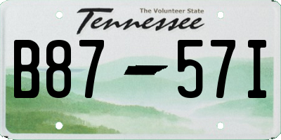 TN license plate B8757I