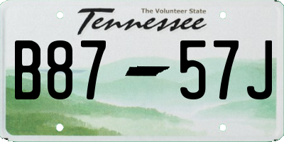 TN license plate B8757J