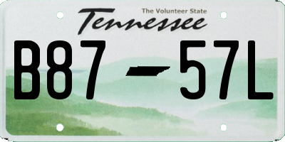 TN license plate B8757L
