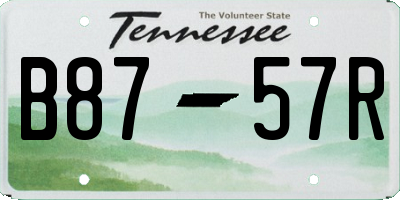 TN license plate B8757R
