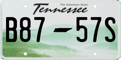 TN license plate B8757S