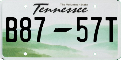 TN license plate B8757T