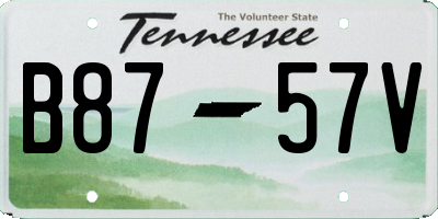 TN license plate B8757V