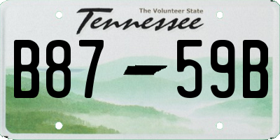 TN license plate B8759B
