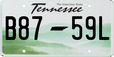 TN license plate B8759L