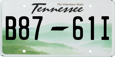 TN license plate B8761I