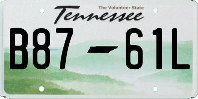TN license plate B8761L