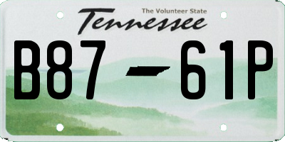 TN license plate B8761P