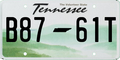 TN license plate B8761T