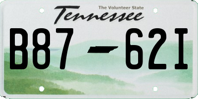TN license plate B8762I