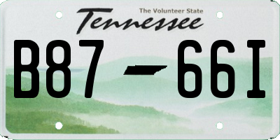 TN license plate B8766I