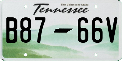 TN license plate B8766V