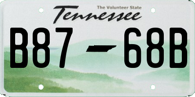 TN license plate B8768B