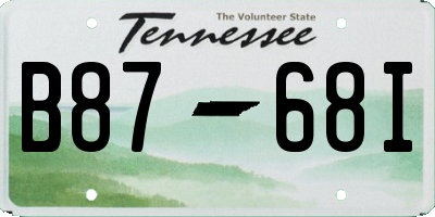 TN license plate B8768I
