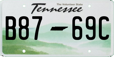 TN license plate B8769C