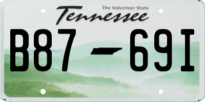 TN license plate B8769I